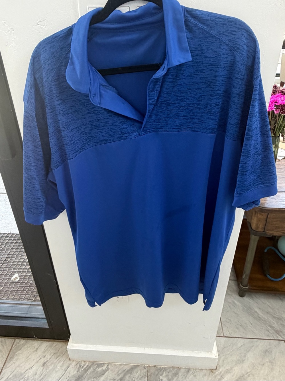 Men's Blue Performance Polo Shirt